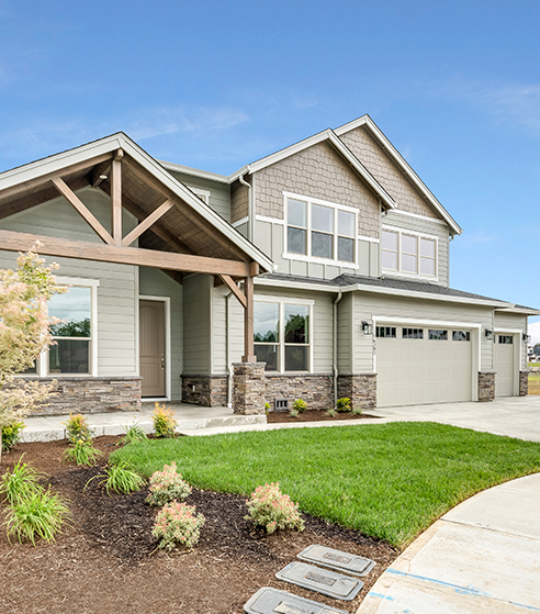 Modern suburban home exterior design