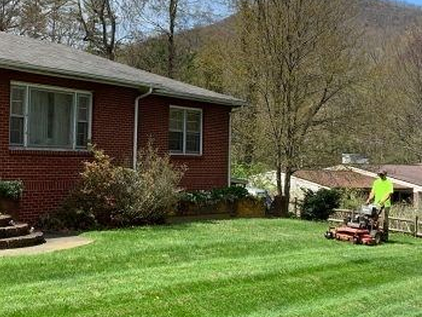 Lawn mowing residential property service